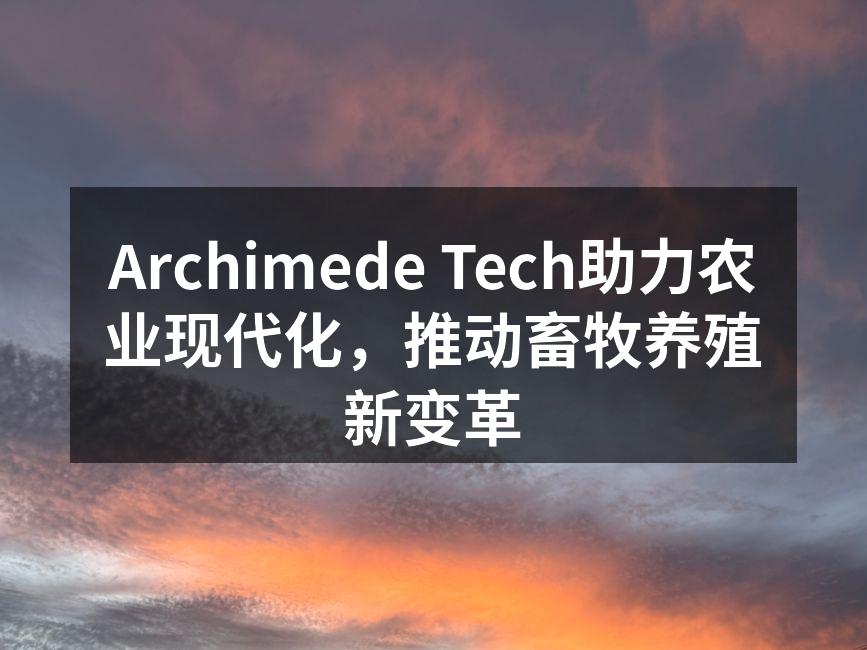 Archimede Tech智能管理系统界面